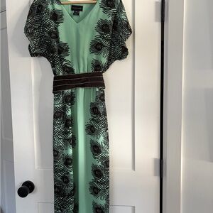 Corey Lynn Calter Mint and Black Maxi Dress